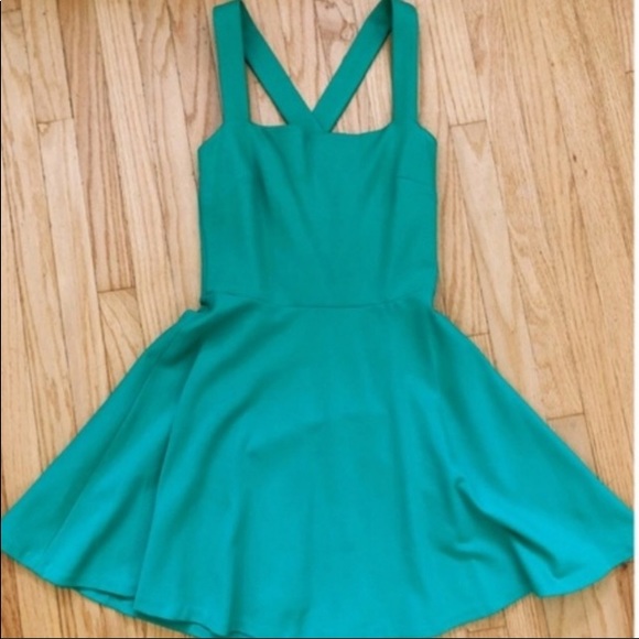 Zara Green Cross Back Summer Dress - Picture 2 of 3